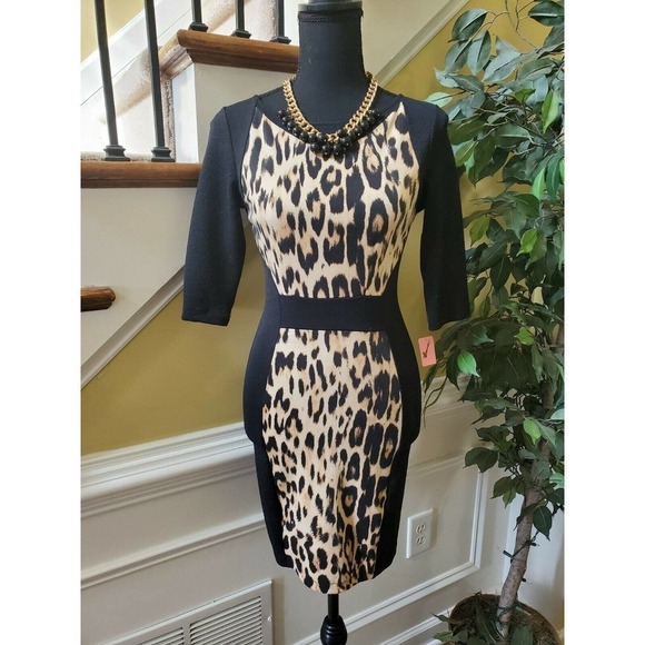 Zara Dresses & Skirts - Zara W&B Collection Animal Print Dress- Small